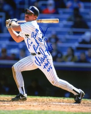 Wade Boggs Hand Signed 8x10 Color Photo,  Boston Red Sox To Bob