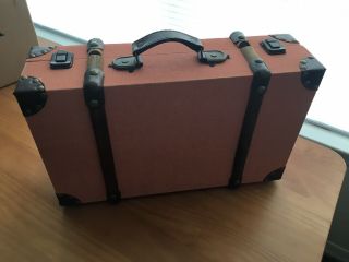Homegoods Vintage Style Decorative Suitcase Made Of Wood And Leather Accents