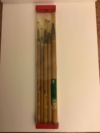 Vintage Art And Sign Bamboo Calligraphy Brush Set