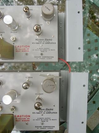 Pair WESTERN ELECTRIC KS - 16617 - L1 6V6GT Tube Amps - 2
