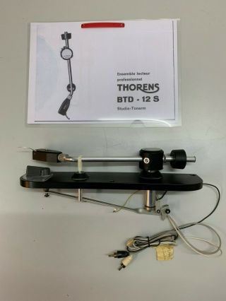 Ultra Thorens Btd 12s Swiss Made Tonearm On Td 124 Armboard