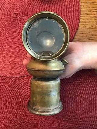 Antique Vintage Majestic Carbide Bicycle Light Lantern