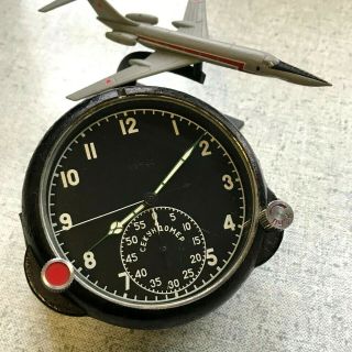 Military Cockpit Chronograph 60 Chp Ussr Clock Air Force Mig Su Russian Aircraft