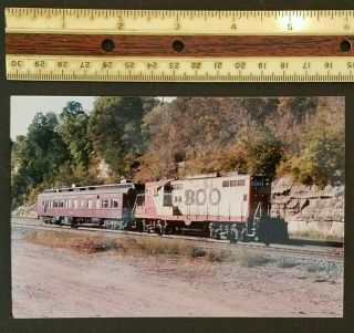 Vintage Photo Railroad Train Soo Line Engine Pulling Single Passenger