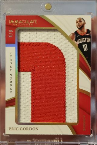 2018 - 19 Panini Immaculate Fotl Eric Gordon Jersey Number Jumbo 2 - Color Patch 4/8