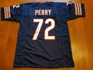 William " The Fridge " Perry Autographed Chicago Bears Xl Football Jersey Jsa