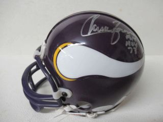Chuck Foreman Signed Auto Autograph Minnesota Vikings Mini Helmet Jsa Cl256