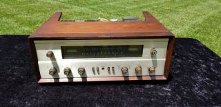 1964 65 Fisher 500c Stereo Receiver With Wood Cabinet Tube Amplifier.