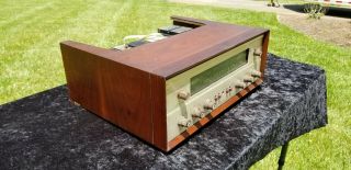 1964 65 Fisher 500C Stereo Receiver with Wood Cabinet Tube Amplifier. 2