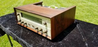 1964 65 Fisher 500C Stereo Receiver with Wood Cabinet Tube Amplifier. 3
