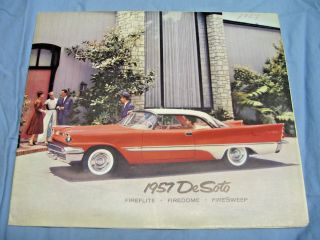 1957 Desoto Fireflite Firedome Firesweep Dealer Showroom Auto Sales Brochure Car