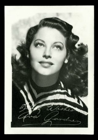 Vintage Ava Gardner Studio Photograph 1940s Requested Fan Photo By Mail