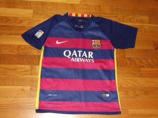Nike Dri - Fit Fc Barcelona Lionel Messi Short Sleeve Soccer Jersey Boys Medium