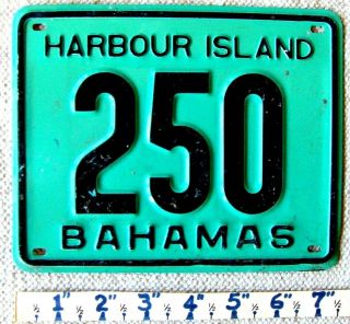 Harbour Harbor Island Bahamas License Plate Tag Motorcycle 1977