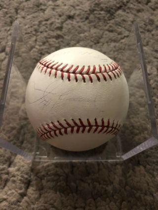Sammy Sosa Singed Chicago Cubs Autographed Baseball Mlb Authenticated Stat Ball