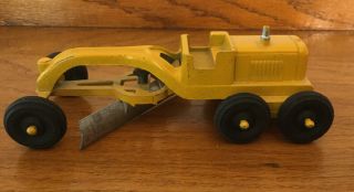 Tootsietoy 1950 ' s Yellow Road Grader Vintage Played With Hard to Find 3