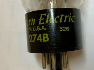 Western Electric 274b Tube We Three Date Code Amplitrex At1000 Nos