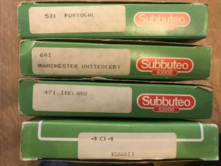 4 Vintage Subbuteo Teams (63000 and C100) Manchester United,  Portugal,  Ireland 2
