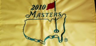 2010 MASTERS Official EMBROIDERED Golf Pin FLAG,  Phil Mickelson Wins 2