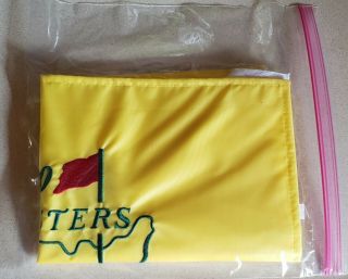 2010 MASTERS Official EMBROIDERED Golf Pin FLAG,  Phil Mickelson Wins 3