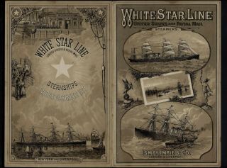 1886 White Star Line Steamship Passenger List From Liverpool To York