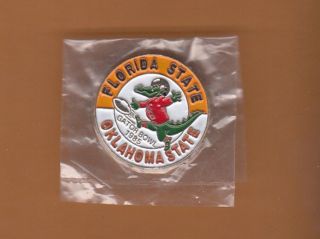 1985 Gator Bowl Lapel Pin Florida State Fsu Seminoles Oklahoma State Cowboys