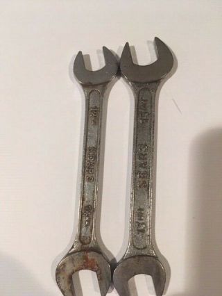 Vintage Sears 5 - piece Open End Metric Wrench Set - Forged Alloy. 3