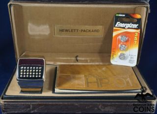 1977 Hewlett Packard Hp - 01 14k G.  F.  Bezel Calculator Watch W Box & Owner 