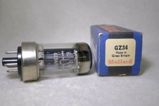 Nos Amperex Gz34/5ar4 Metal Base Rectifier Tube Dd Getter Tv2 57g 1957