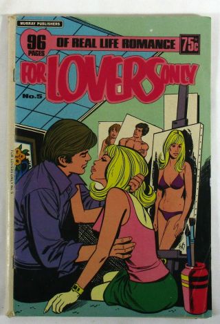 Vintage " For Lovers Only " No.  5,  96 Pages Real Life Romance Australian Comic Book