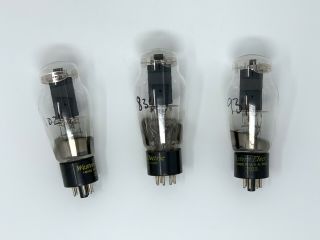 Three (3) Western Electric 350b Vacuum Tubes Strong On Amplitrex At1000