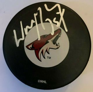 Wayne Gretzky Autographed Arizona Coyotes Hockey Puck Nhl Hof