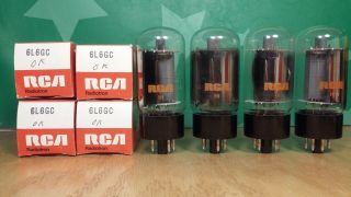 Matched Quad Of Ge (rca Label) 6l6gc Nos Nib Vacuum Tubes - Same Dates