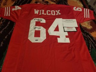 Dave Wilcox San Francisco 49ers Autographed Jersey With Hof Inscription Tristar