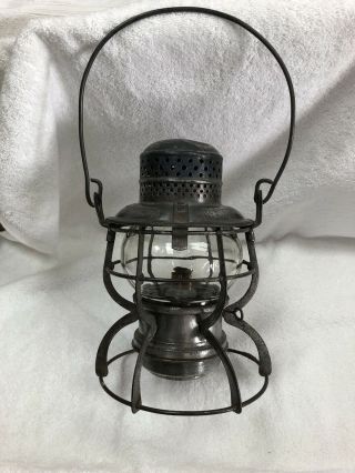 B & O Railroad Armspear " 1925 " Lantern With Clear Embossed Globe