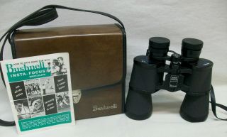 Vintage " Bushnell " Insta - Focus Binoculars (7 X 50) Fully Coated Optics W/case