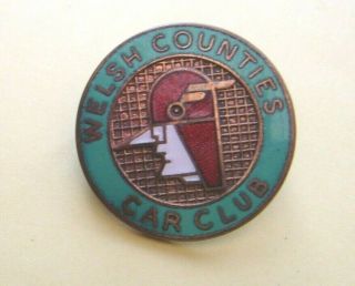 Vintage Welsh Counties Car Club Enamel Pin Badge