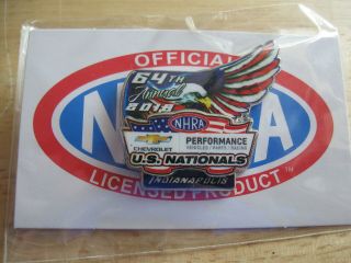 2018 Nhra Indianapolis 64th Annual U S Nationals Chervolet Official Hat Pin