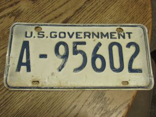 U.  S.  Government License Plate,  A - 95602 (fc2 - 4)