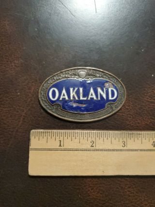 Oakland General Motors Enamel Radiator Badge Emblem 1920s
