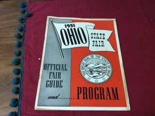 Vintage 1951 Ohio State Fair Program And Fair Guide