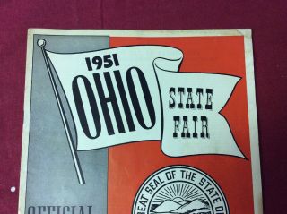 Vintage 1951 Ohio State Fair Program And Fair Guide 2