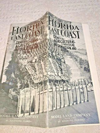 1930 Florida East Coast Brochure Florida Model Land Co.  Flagler Railway System