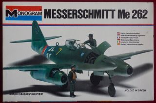 2 Vintage Monogram Kits - 1/ 48 Messerschmitt Me 262 & 1/72 EF - 111 2