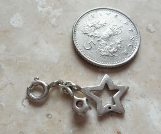 Vintage 925 Sterling Silver Clip - On Star Charm