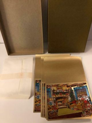 Vintage Christmas Cards Box Of 24 With Envelopes (60 