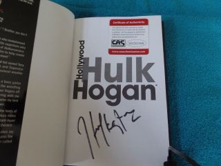 Hulk Hogan autographed Hard Cover book CAS Certified Hollywood 2