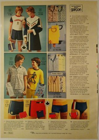 1979 Vintage Paper Print Ad Fashion Clothing Sleepwear Bath Suit Socks Briefs