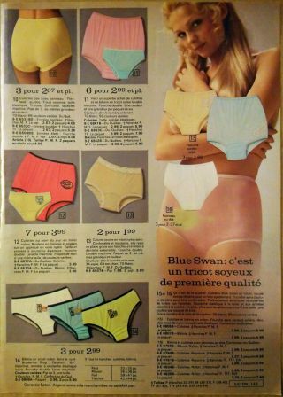 1972 Vintage Paper Print Ad Fashion Pastel Undies Slip Panty Lingerie Underwear