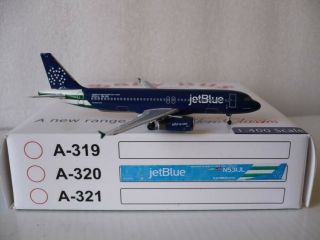 Aeroclassics Jetblue Airways A320 Blue Color Reg.  N531jl,  1:400 Scale,